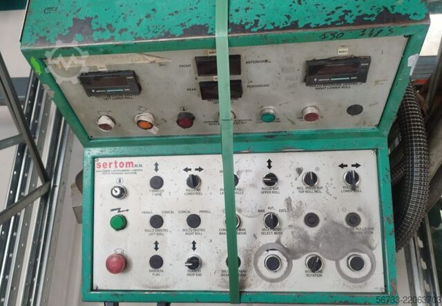 Hydraulic three-roll plate bending machine SERTOM 6100 x 10/8 mm