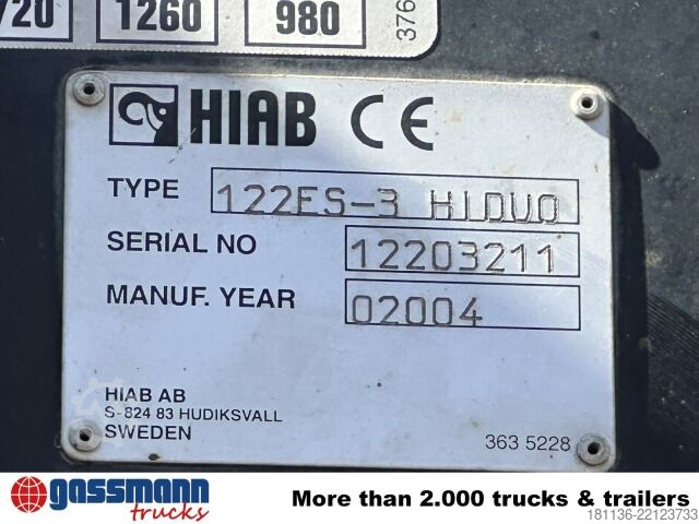 卡车装载式起重机 HIAB 122 ES-3 HiDUO, Funk
