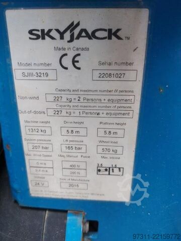 Ψαλίδι ανύψωσης SkyJack SJIII 3219