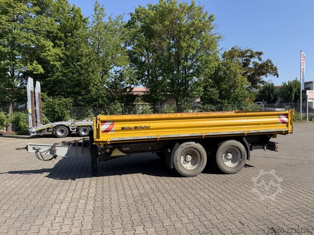 Kolmepoolne kallurhaagis Müller Mitteltal TA-2  14,4 t Tandemkipper- Tieflader, Breitbereift