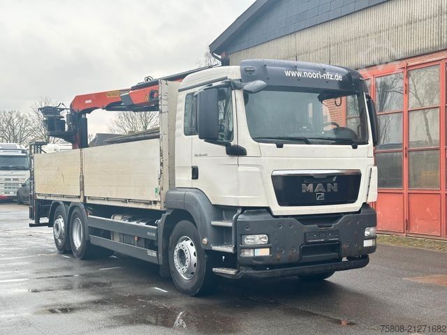 Cần cẩu gắn trên xe tải MAN TGS 26.440 Baustoff Palfinger PK 18001L Lenk