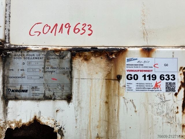 Prikolica sa zamjenjivim sandukom KRONE Wechselbrücke Koffer