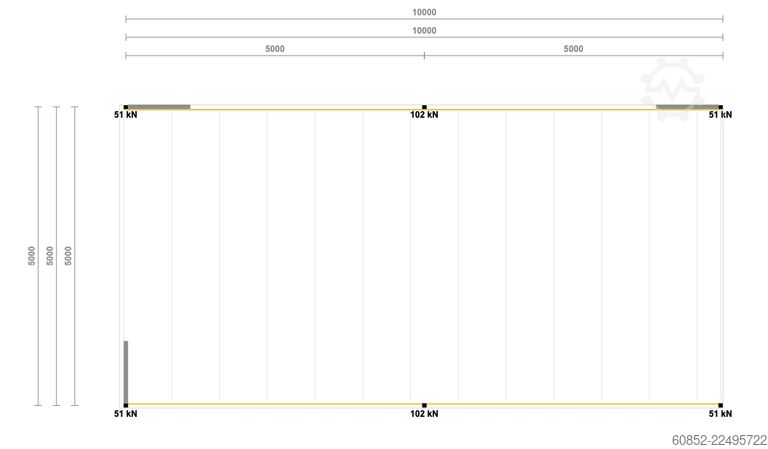 Plataforma de almacenamiento 5x10m Lagerbühne , Belastung : 500kg/qm Unterkante: 3m ,ca. 50qm , Systembühne