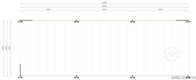 Plataforma de almacenamiento 5x15m Lagerbühne , Belastung : 500kg/qm Unterkante: 3m ,ca. 75qm , Systembühne