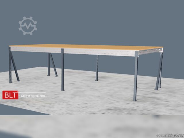 Geymsluvettvangur 5x10m Lagerbühne , Belastung : 500kg/qm Unterkante: 2,5m , ca. 50qm Systembühne
