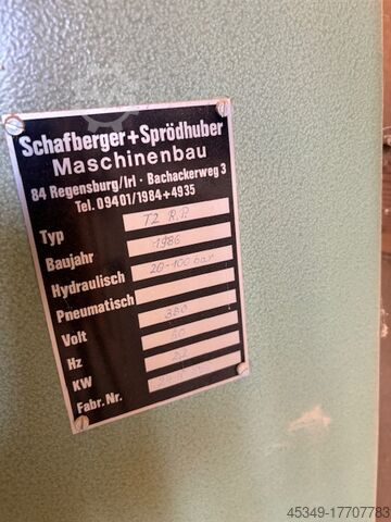 Presse à cadre Schafberger & Sprödhuber T2RP