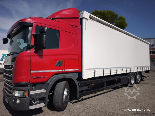 Flatbed truck with tarp SCANIA 26.450 G 6X2 EURO 6