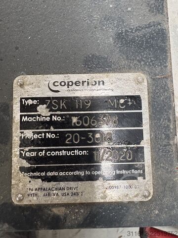 เครื่องจักรแปรรูปเมล็ดธัญพืช Coperion extruder zsk 119 mc +
