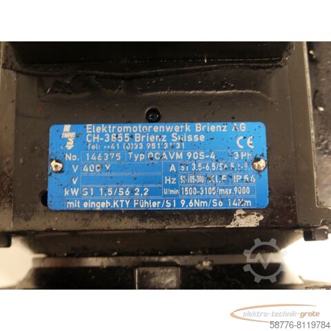 モーター  Elektromotorenwerk Brienz QCAVM90S-4 Drehstrommotor SN:146375