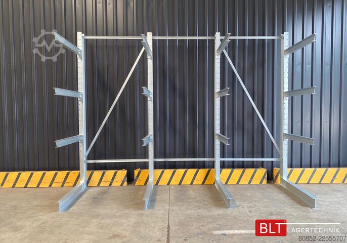 悬臂式货架 ca. 4,02 lfm. Kragarmregal H: 300cm T: 137 cm , 750 Kg/Arm , 4 Lagerebenen