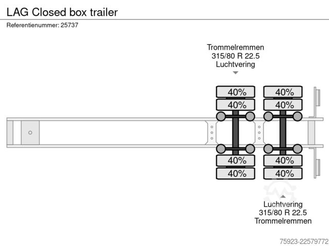 Ferðatösku LAG Closed box trailer
