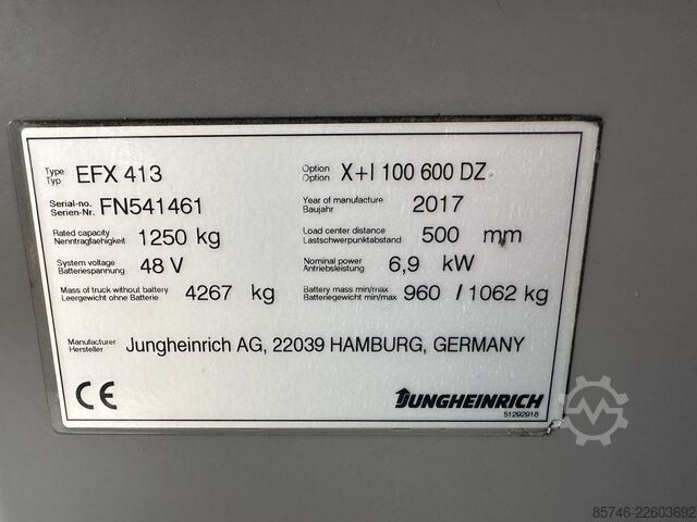 EFX 413 X + i * com Guiamento por Fio !! Triplex FFL !! JUNGHEINRICH EFX 413 X + i * with Wire Guidance !! Triplex FFL !!