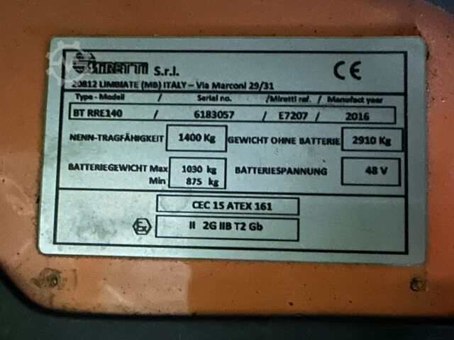 RRE 14 * Atex EX * Miretti 2G / Z1 * Triplex FFL * BATERIA NOVA!! BT RRE 14 * Atex EX * Miretti 2G / Z1 * Triplex FFL * NEW battery !!