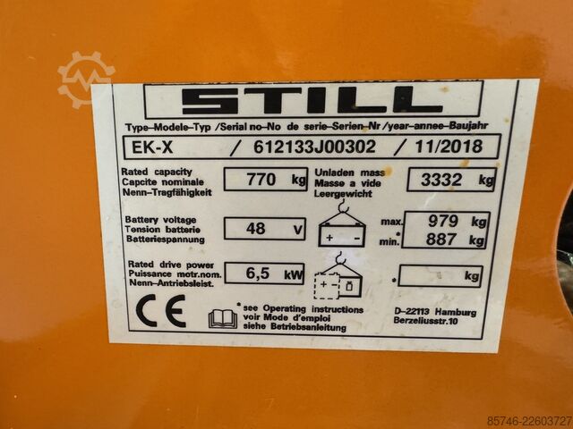 EK x (48) * DÉMO !! Triplex FFL !! STILL EK x ( 48 )  *  DEMO !! Triplex FFL !!