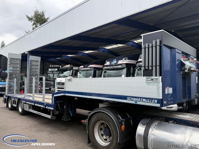 Semi low loader Schwarzmuller F-SERIE 1060 cm, Rampen, Lier, gestuurde naloop...