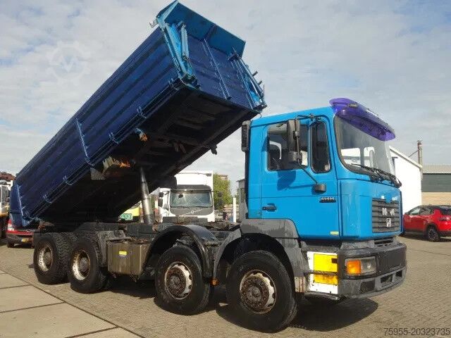3 taraflı damper MAN 41-414 MEILLER KIPPER 8X4,MANUAL POMP