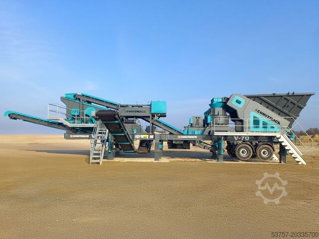 Equipamento de britagem/planta de britagem móvel Constmach Mobile Crushing Plant Mobile Vertical Shaft Impact Crusher V70