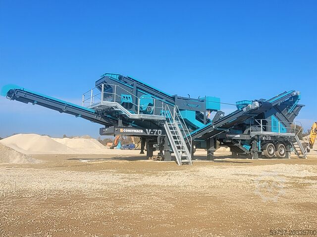 Equipamento de britagem/planta de britagem móvel Constmach Mobile Crushing Plant Mobile Vertical Shaft Impact Crusher V70