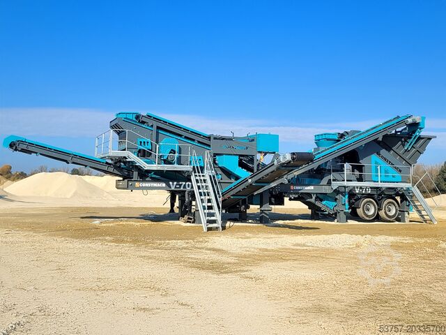 Equipamento de britagem/planta de britagem móvel Constmach Mobile Crushing Plant Mobile Vertical Shaft Impact Crusher V70