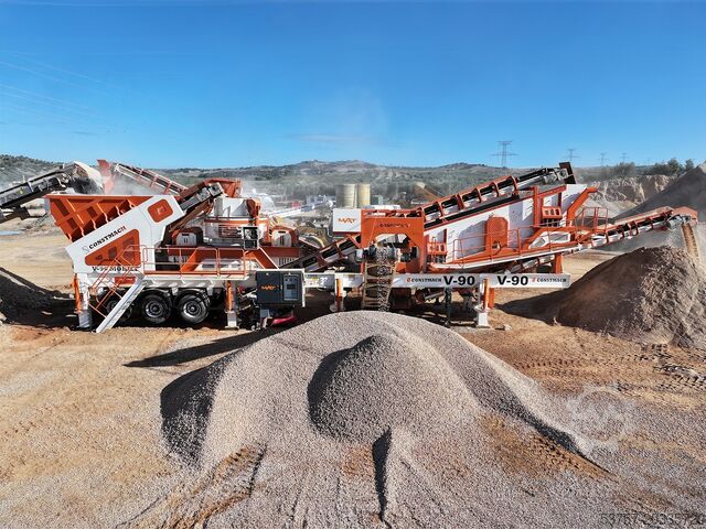 Kırma ekipmanı/mobil kırma tesisi Constmach Mobile Crushing Plant Mobile Vertical Shaft Impact Crusher V80