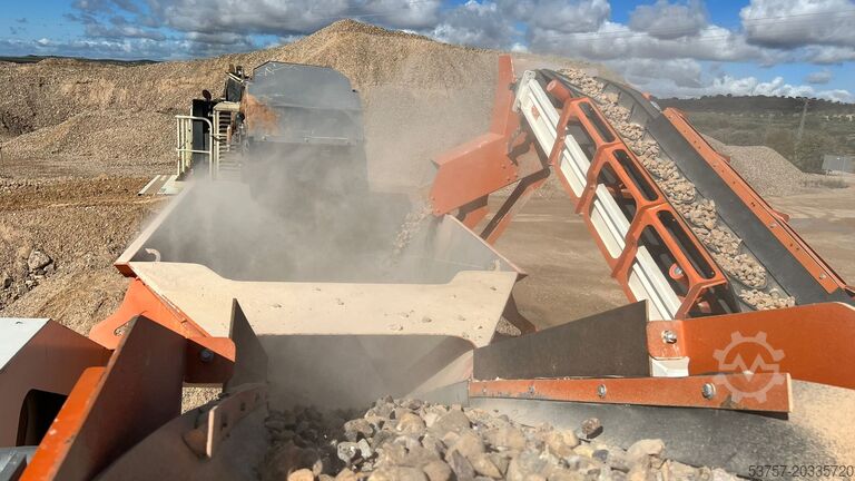 Equipamento de britagem/planta de britagem móvel Constmach Mobile Crushing Plant Mobile Vertical Shaft Impact Crusher V80