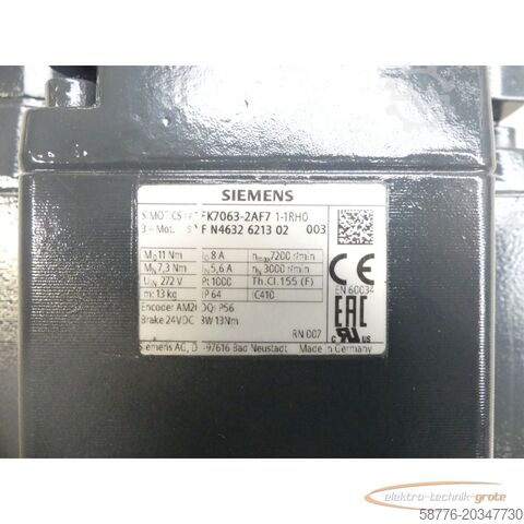 Styreenhet Siemens 1FK7063-2AF71-1RH0 YFN4632621302003 generalüberholt - 12 Mon. Gewährl.