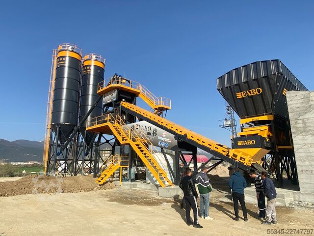 โรงผสมคอนกรีตแบบติดตั้งถาวร FABO Sabit Beton Santralleri COMPACT-120 Sabit Beton Santrali