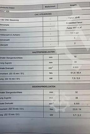 مخرطة CNC أوتوماتيكية DMG MORI GILDEMEISTER SPRINT 32/5