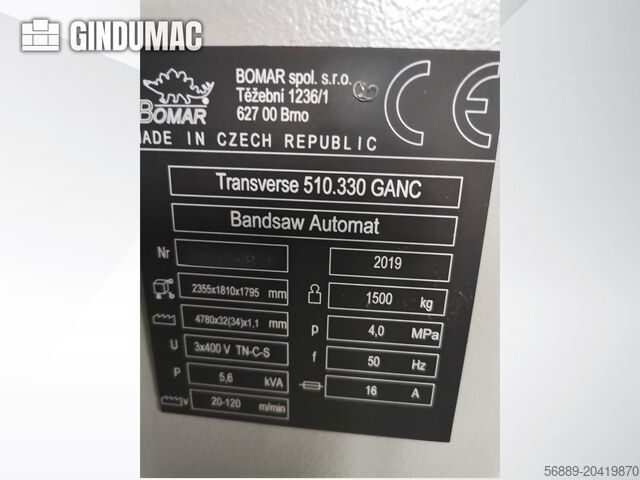 BOMAR TRANSVERSE 510.330 GANC