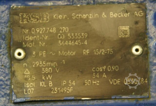 Kreiselpumpe KSB ETABLOC-G 50-200/852.2