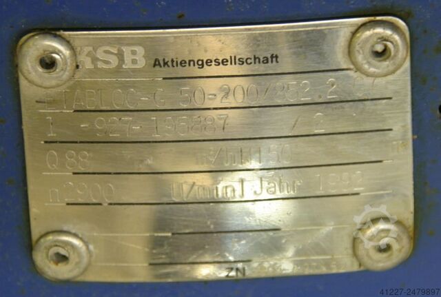 Kreiselpumpe KSB ETABLOC-G 50-200/852.2