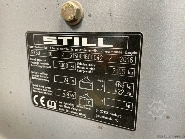 VS-22464 電動三重マストフォークリフト Still RX50-10 STILL RX50-10