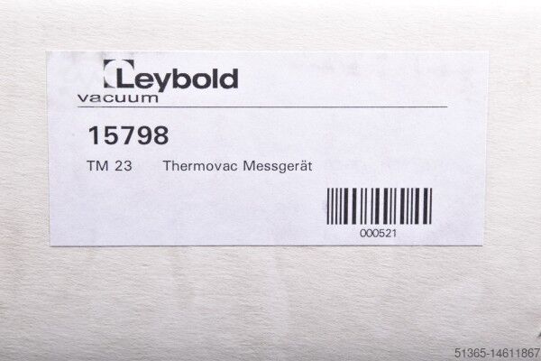 THERMOVAC mätanordning Oerlikon Leybold Vacuum TM 23