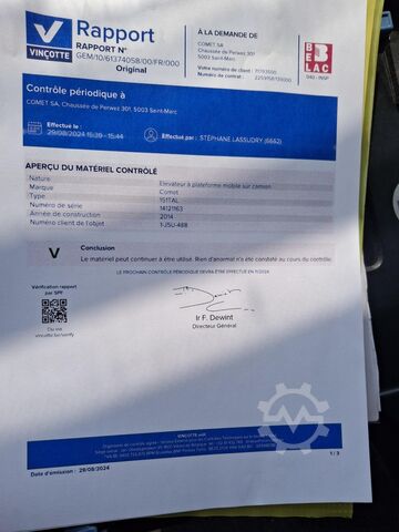 Tovornjak z dvižno ploščadjo IVECO EUROCARGO ML 120EL19 - E6 - NACELLE 15 M