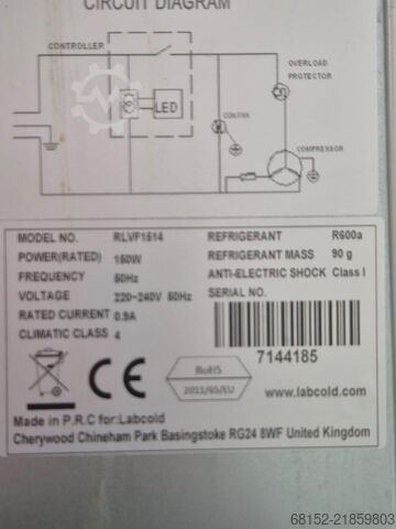 Congelador Labcold RLVF1514 Labcold RLVF1514
