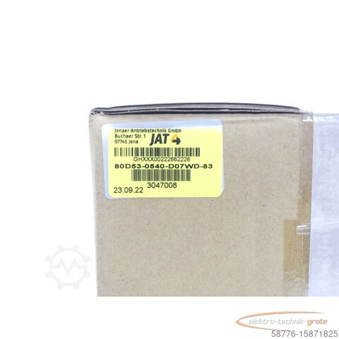 モーター JAT ECOSPEED 80D53-0540-D07WD-83 SN:GHXXX00222662226 - ungeb.! -