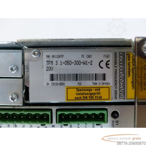 Indramat TFM 3.1-050-300-W1-220V SN:23515802541 generalüberholt mit 12 Monaten Gewährleistung!