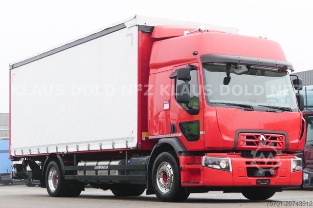 Trak rata dengan terpal RENAULT DWide 18.320 Pritsche Plane Vollluft XL-Tank LBW