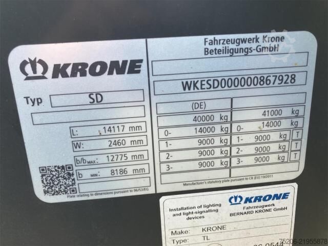 Semi-reboque Krone TU70 45? chassis