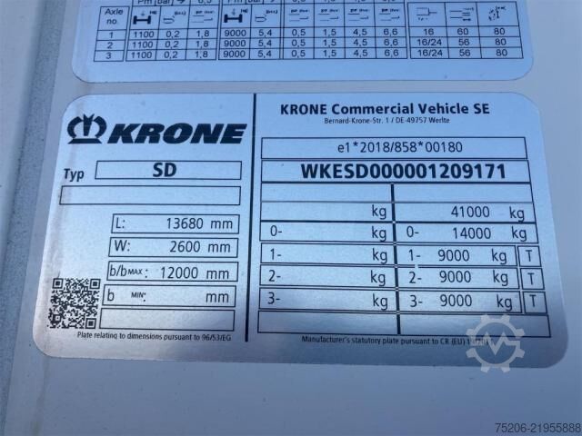 Reefer semitrailer Krone Cool Liner Duoplex Steel Standard