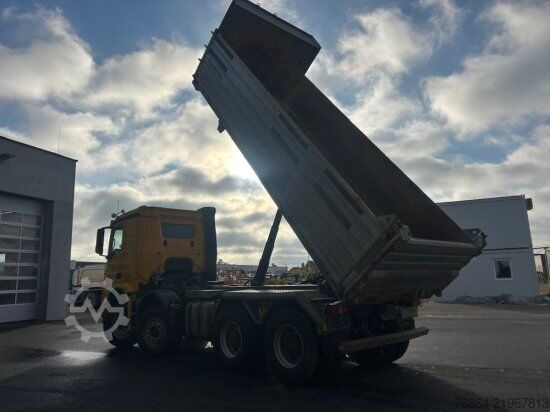Camion basculante trilateral MERCEDES-BENZ AROCS 4151, 8X4 MEILLER-GESTEINSKIPPER, EURO 6, BORDMATIK, RETARDER, BLATT-BLATT