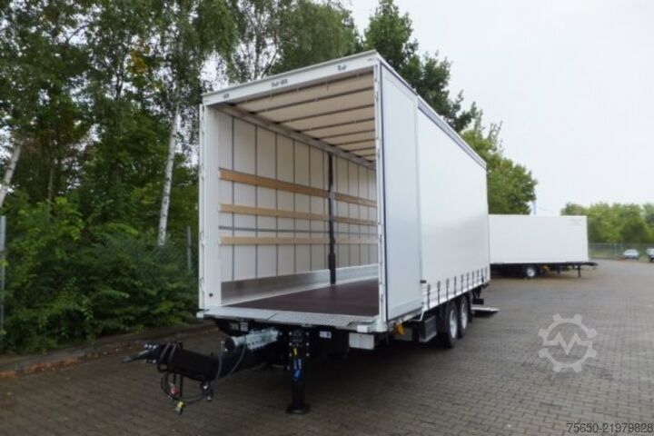 Remolque abierto con toldo Möslein TPS 11 DL 7,30  neuer Planenanhänger, Ladebordwand + Durchladbar