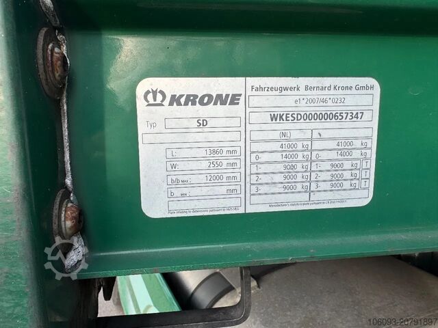 Schiebeplanen Krone 3-ass schuifzeilen oplegger