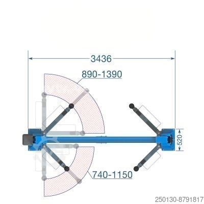 Plataforma de trabajo TwinBusch 2 Säulen Hebebühne 4.2 t barrierefrei