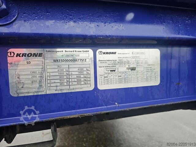  KRONE SD, SAF DISC, ALU RIMS. SLIDING ROOF, ALU SIDE ...