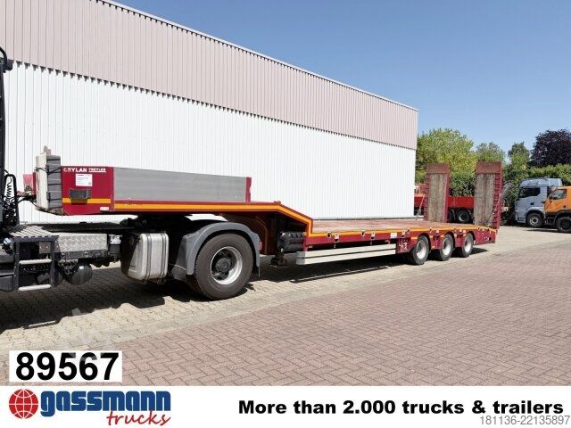 Low loader semitrailer  FSML 2 B1, Liftachse, Verbr. auf 3m, hydr. Rampen