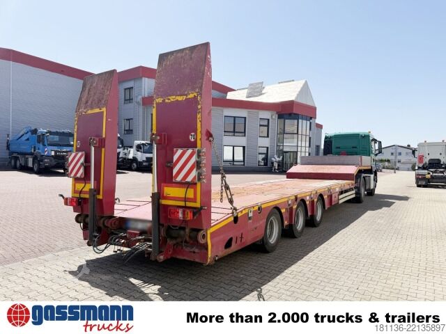 Low loader semitrailer  FSML 2 B1, Liftachse, Verbr. auf 3m, hydr. Rampen