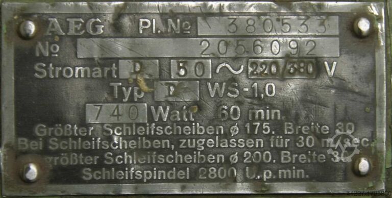 Doppelschleifbock AEG Ø 200 mm