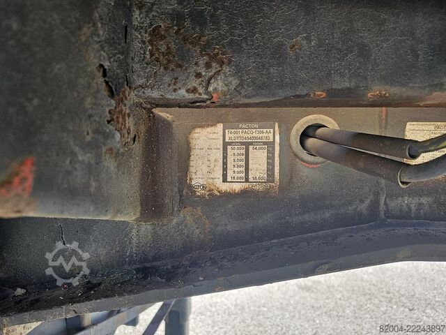 Flatbed PACTON t4-001 / 4 AXLE TRAILER /2 LIFT AXLES /2 STEERI...