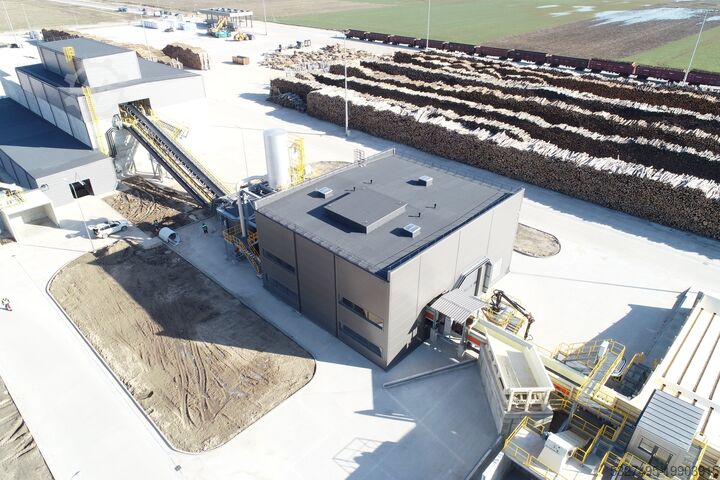 Stroj na výrobu drevotrieskových dosiek Pallmann Chipping line Drum Chipper PHT 850x1250